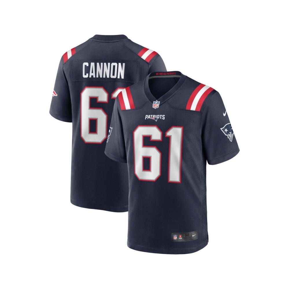 Mens New England Patriots Marcus Cannon Navy Game Jersey