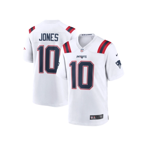 Mens New England Patriots Mac Jones White Player Game Jersey