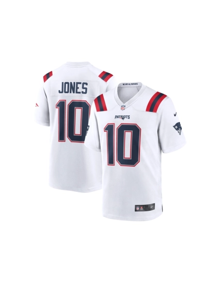 Mens New England Patriots Mac Jones White Player Game Jersey