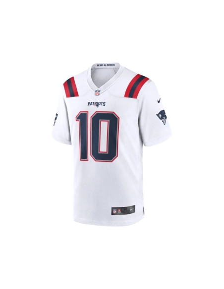 Mens New England Patriots Mac Jones White Player Game Jersey