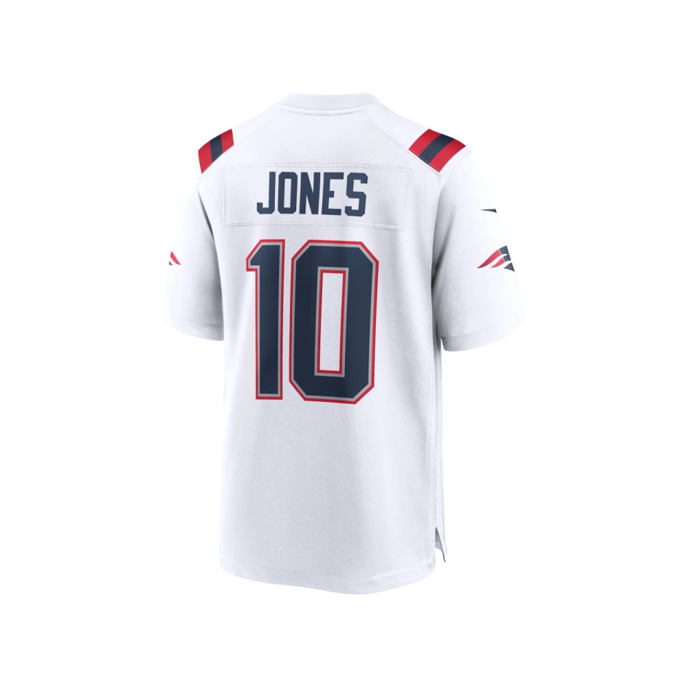 Mens New England Patriots Mac Jones White Player Game Jersey