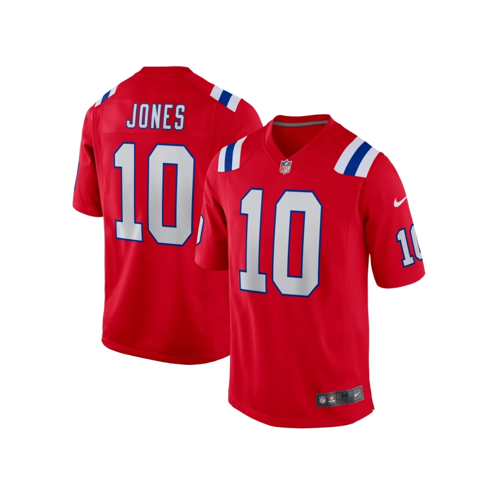Mens New England Patriots Mac Jones Red Game Jersey