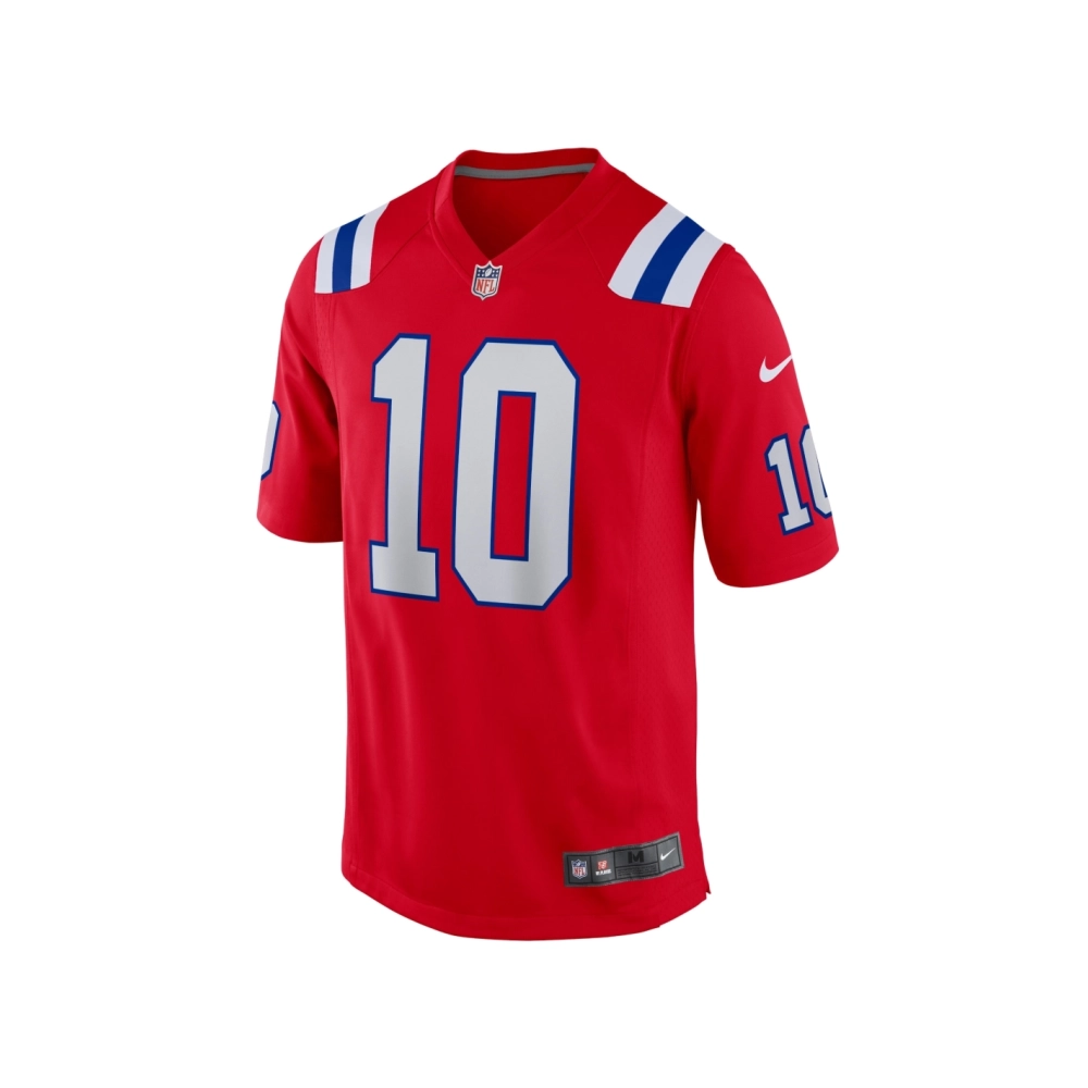 Mens New England Patriots Mac Jones Red Alternate Game Jersey