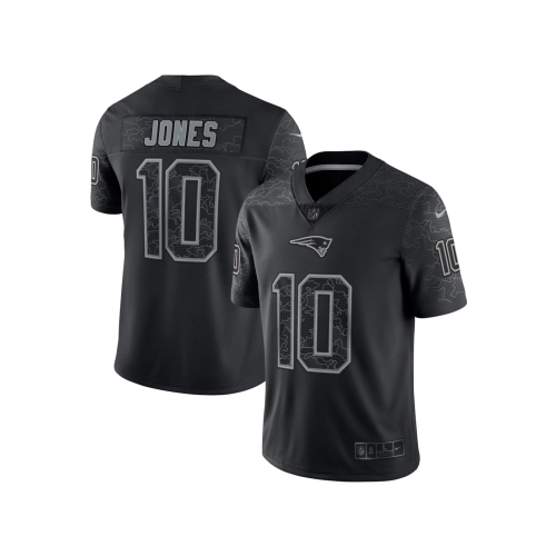 Mens New England Patriots Mac Jones Black RFLCTV Limited Jersey