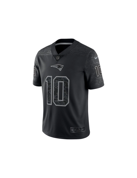 Mens New England Patriots Mac Jones Black RFLCTV Limited Jersey