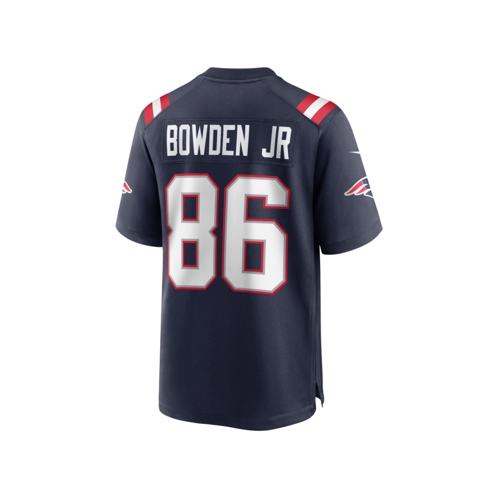 Mens New England Patriots Lynn Bowden Jr. Navy Home Game Player Jersey