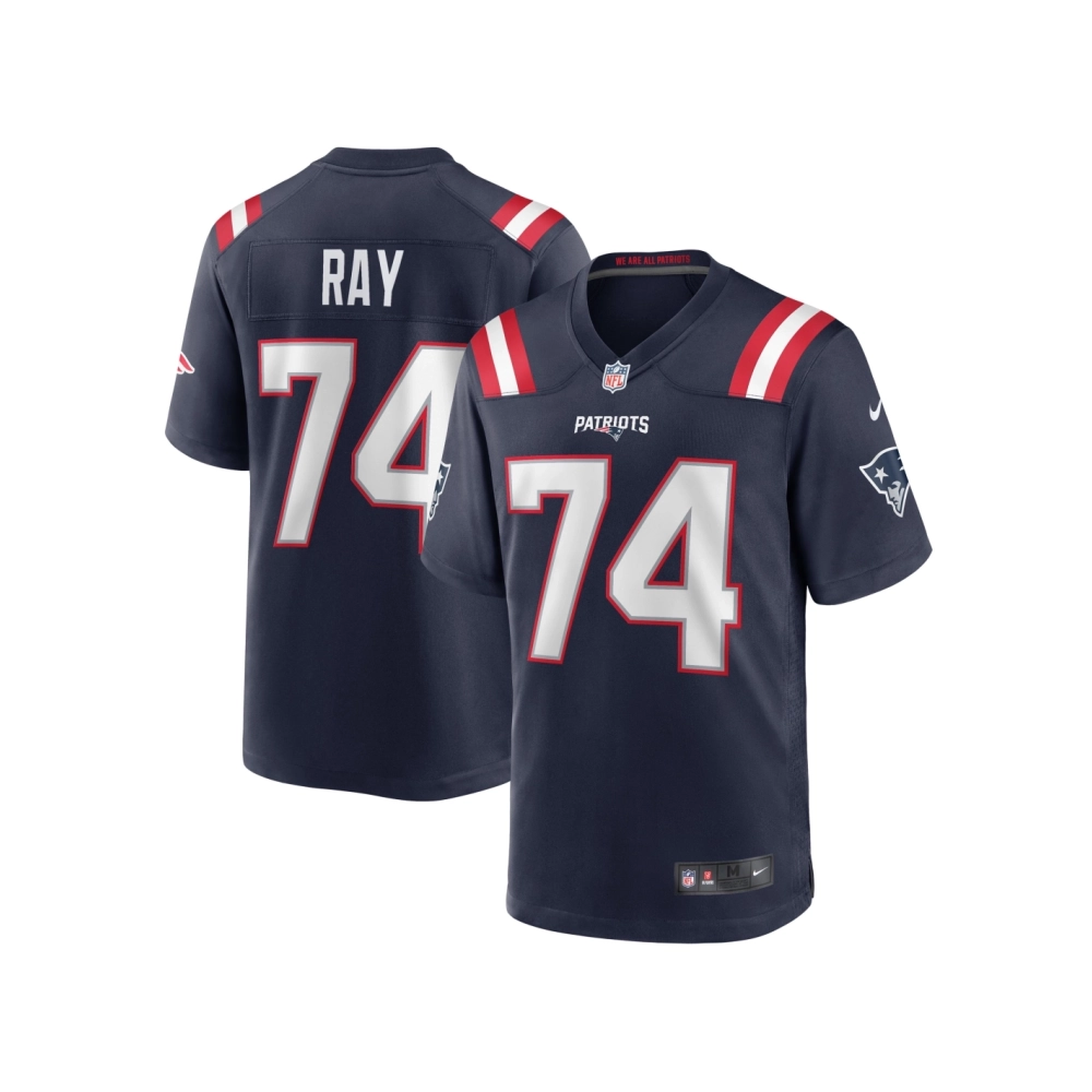 Mens New England Patriots LaBryan Ray Navy Game Player Jersey