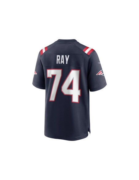 Mens New England Patriots LaBryan Ray Navy Game Player Jersey