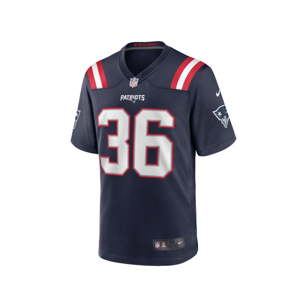 Mens New England Patriots Kevin Harris Navy Game Player Jersey