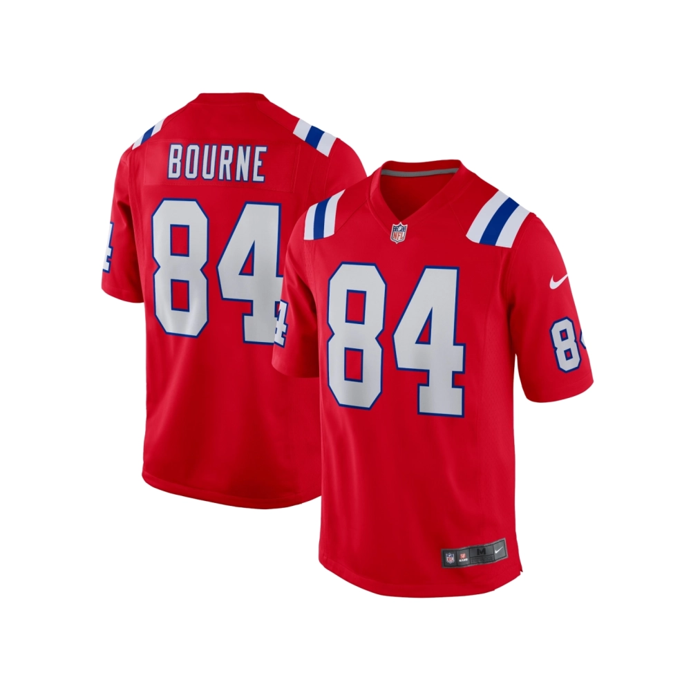Mens New England Patriots Kendrick Bourne Red Game Jersey