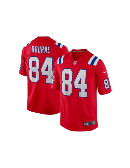 Mens New England Patriots Kendrick Bourne Red Game Jersey