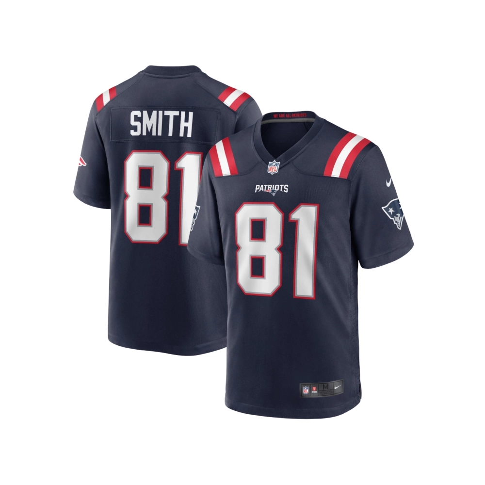 Mens New England Patriots Jonnu Smith Navy Game Jersey