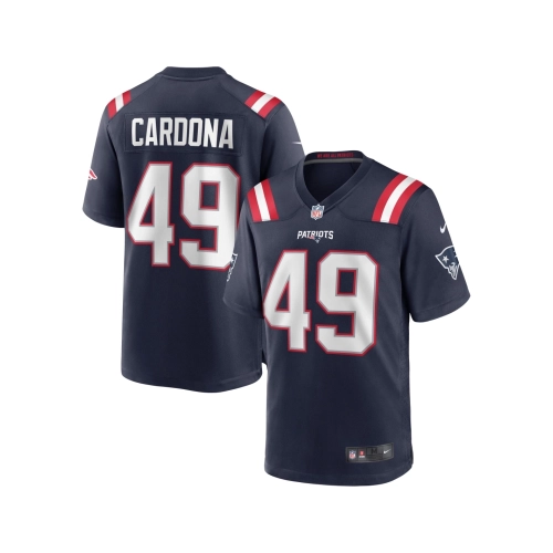 Mens New England Patriots Joe Cardona Navy Game Jersey