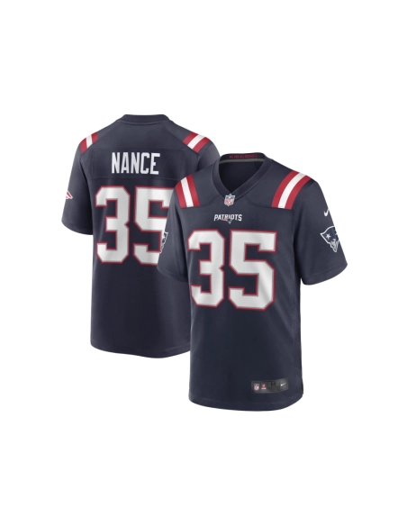 Mens New England Patriots Jim Nance Navy Retired Player Jersey