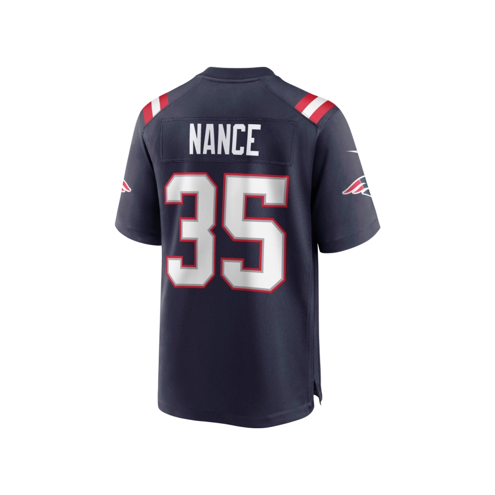 Mens New England Patriots Jim Nance Navy Retired Player Jersey