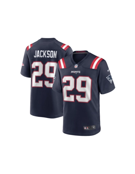 Mens New England Patriots JC Jackson Navy Game Jersey