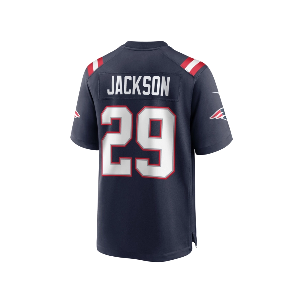Mens New England Patriots JC Jackson Navy Game Jersey
