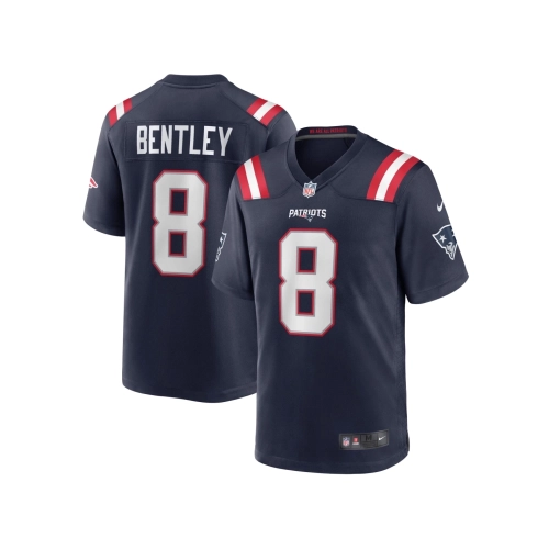Mens New England Patriots JaWhaun Bentley Navy Game Player Jersey