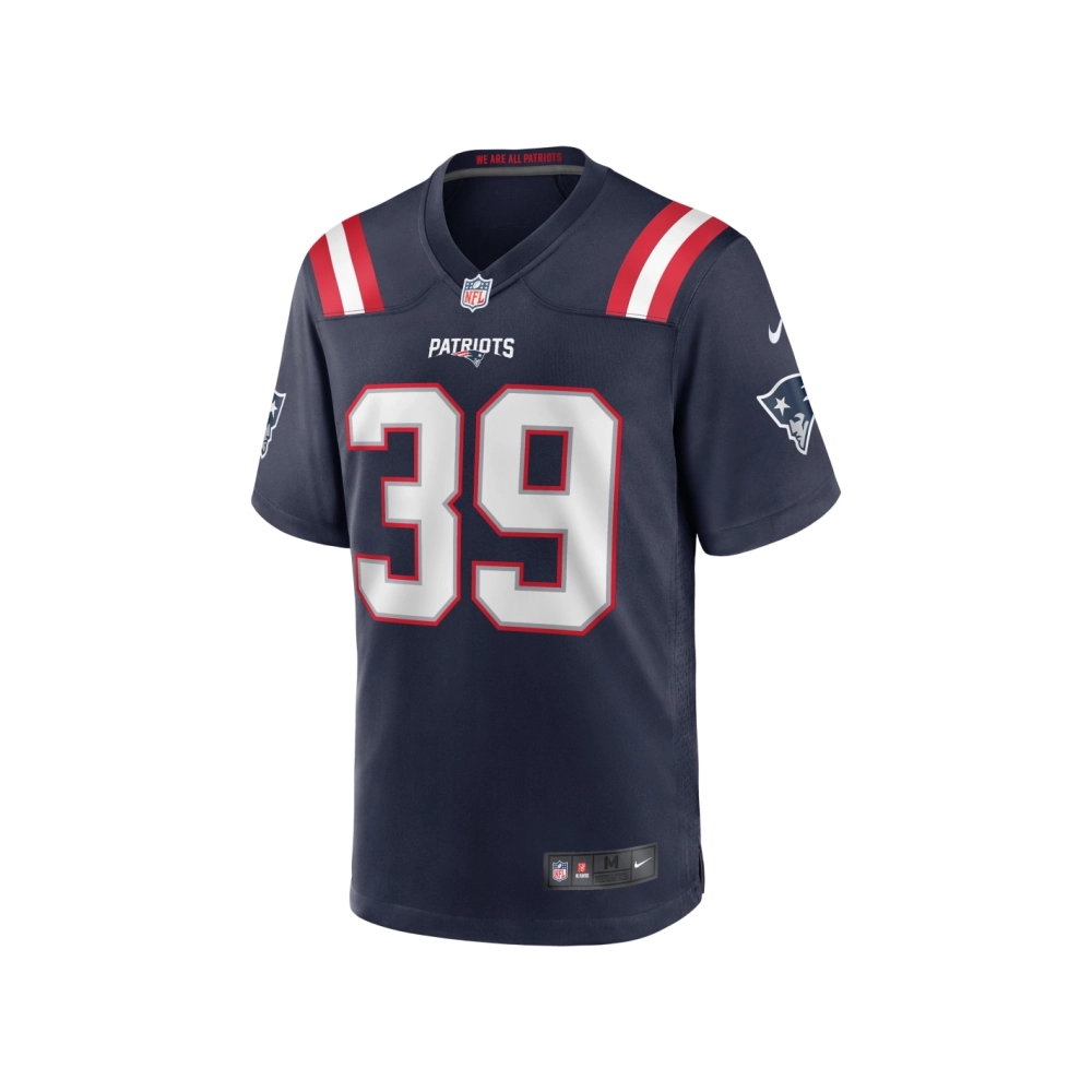 Mens New England Patriots Jamycal Hasty Navy Team Game Jersey