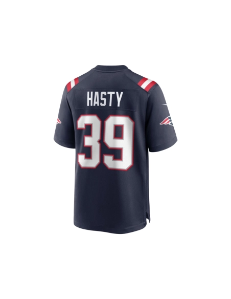 Mens New England Patriots Jamycal Hasty Navy Team Game Jersey