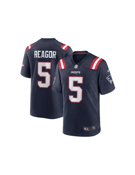 Mens New England Patriots Jalen Reagor Navy Team Game Jersey