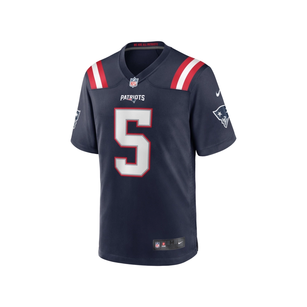 Mens New England Patriots Jalen Reagor Navy Team Game Jersey