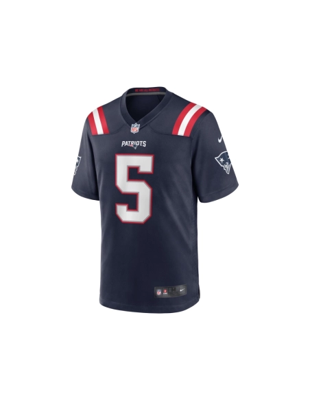 Mens New England Patriots Jalen Reagor Navy Team Game Jersey