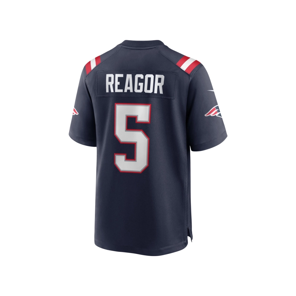 Mens New England Patriots Jalen Reagor Navy Team Game Jersey