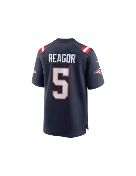 Mens New England Patriots Jalen Reagor Navy Team Game Jersey