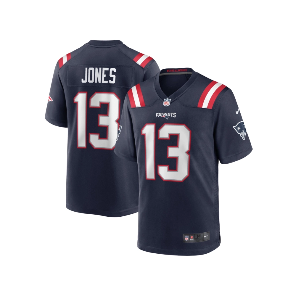 Mens New England Patriots Jack Jones Navy Game Player Jersey