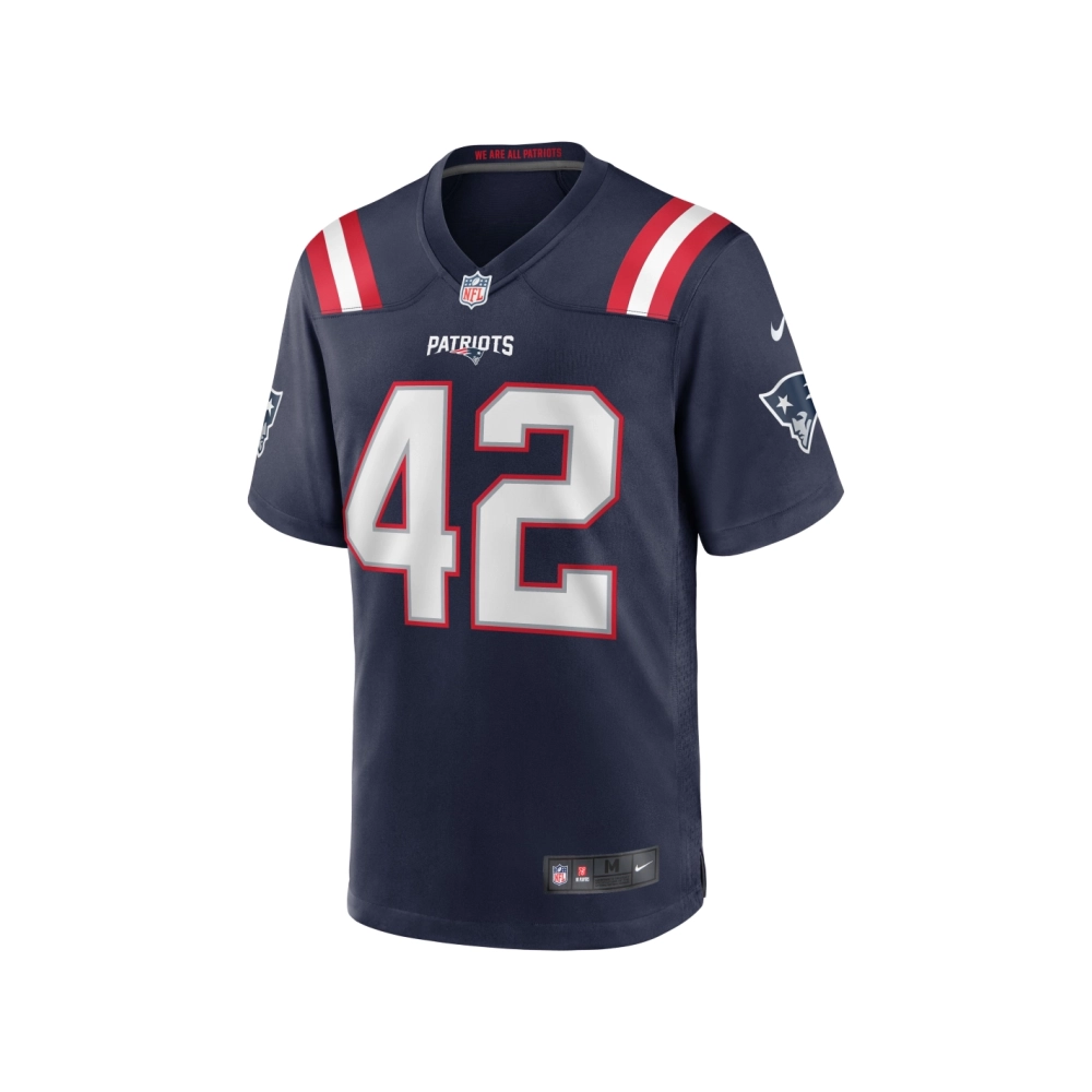 Mens New England Patriots J.J. Taylor Navy Team Game Jersey