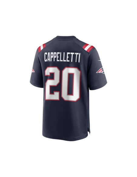 Mens New England Patriots Gino Cappelletti Navy Game Retired Player Jersey