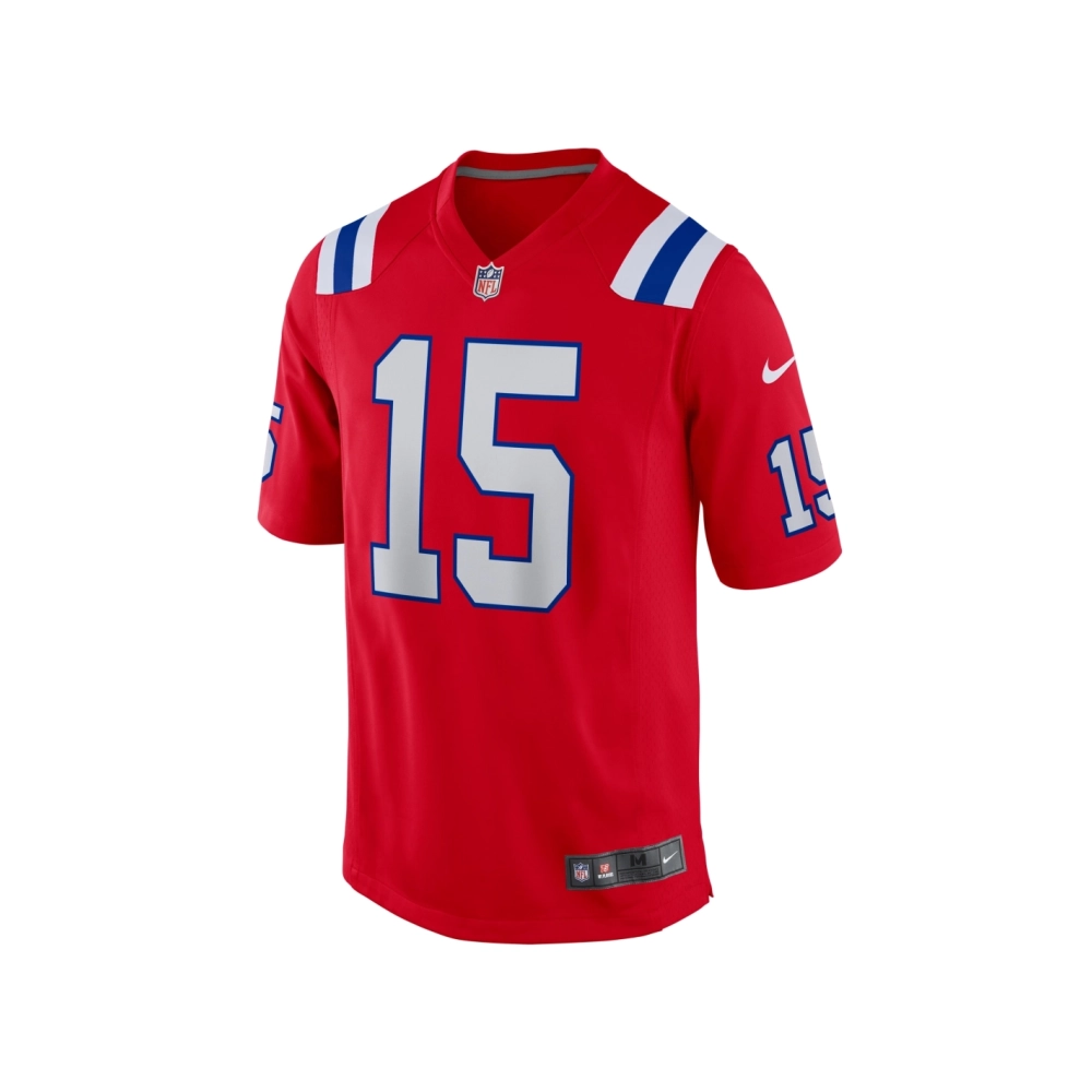 Mens New England Patriots Ezekiel Elliott Red Alternate Game Player Jersey