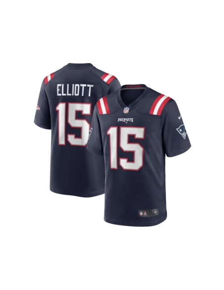 Mens New England Patriots Ezekiel Elliott Navy Game Player Jersey