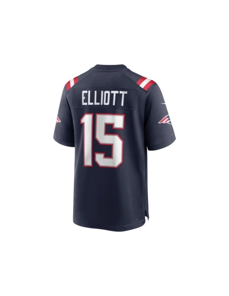 Mens New England Patriots Ezekiel Elliott Navy Game Player Jersey