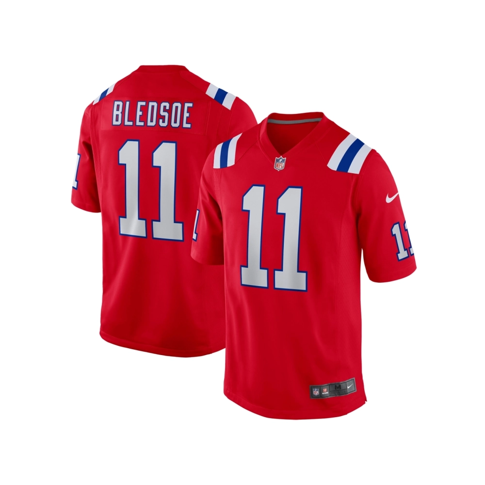 Mens New England Patriots Drew Bledsoe Red Retired Player Alternate Game Jersey