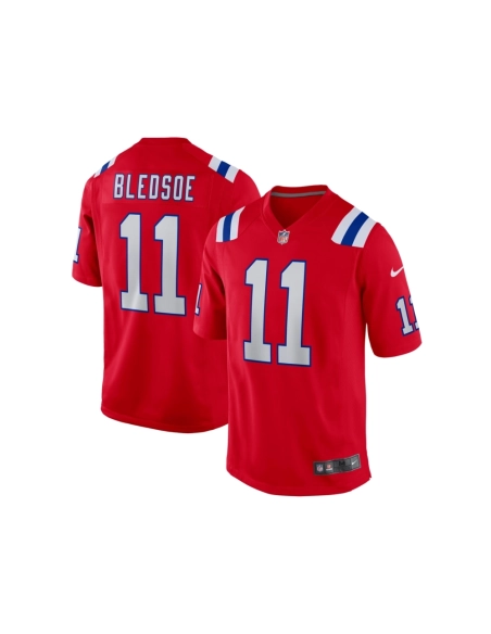 Mens New England Patriots Drew Bledsoe Red Retired Player Alternate Game Jersey