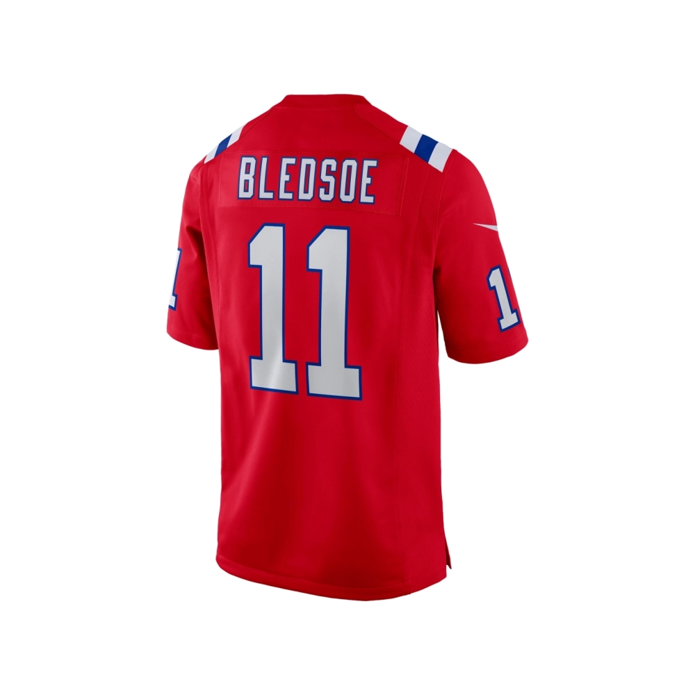 Mens New England Patriots Drew Bledsoe Red Retired Player Alternate Game Jersey