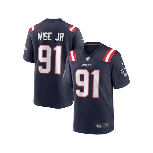 Mens New England Patriots Deatrich Wise Jr. Navy Game Jersey