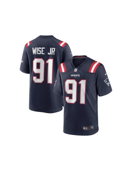 Mens New England Patriots Deatrich Wise Jr. Navy Game Jersey