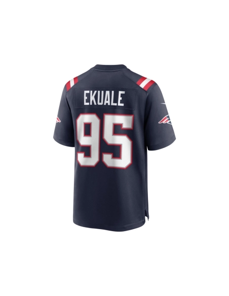 Mens New England Patriots Daniel Ekuale Navy Game Player Jersey