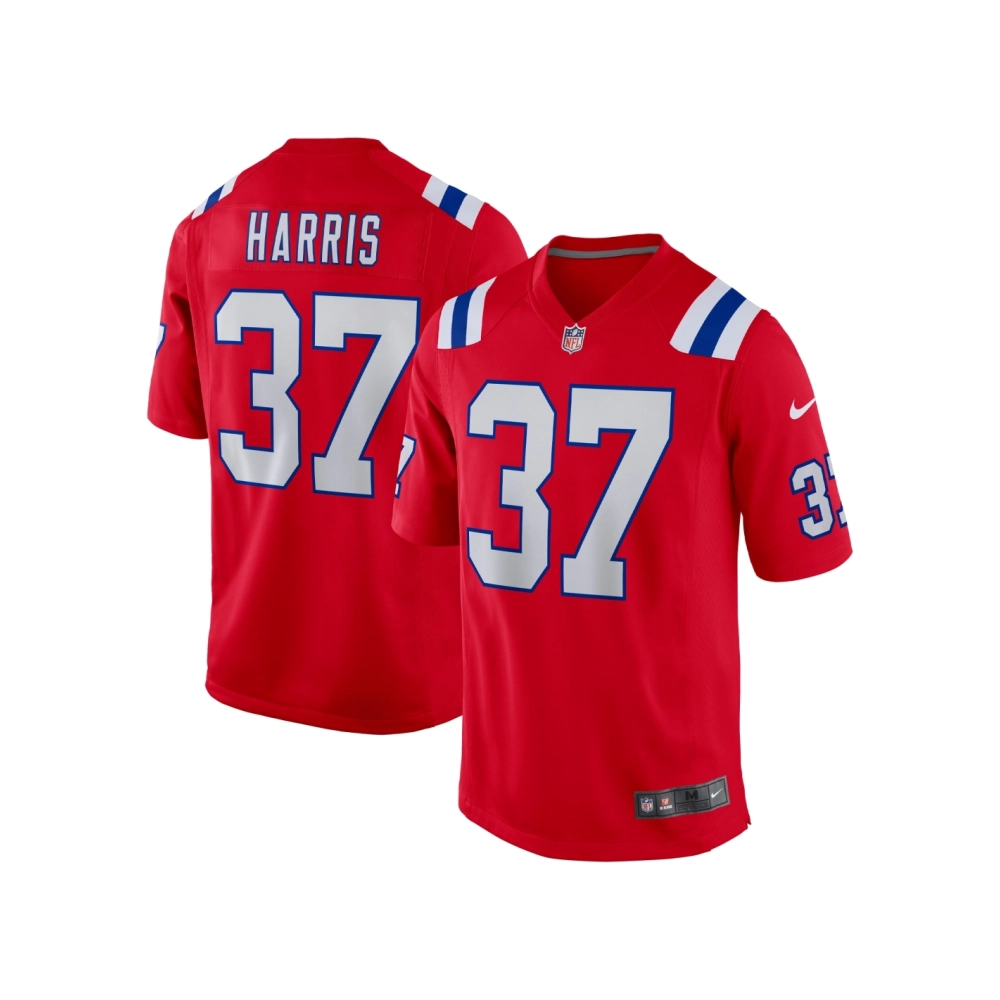Mens New England Patriots Damien Harris Red Alternate Game Jersey