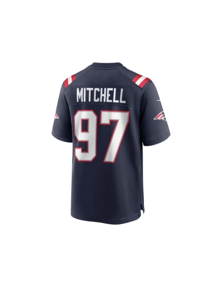 Mens New England Patriots DaMarcus Mitchell Navy Game Player Jersey