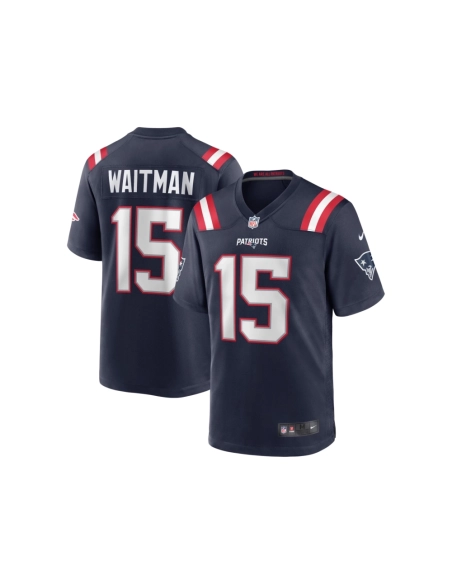 Mens New England Patriots Corliss Waitman Navy Game Jersey