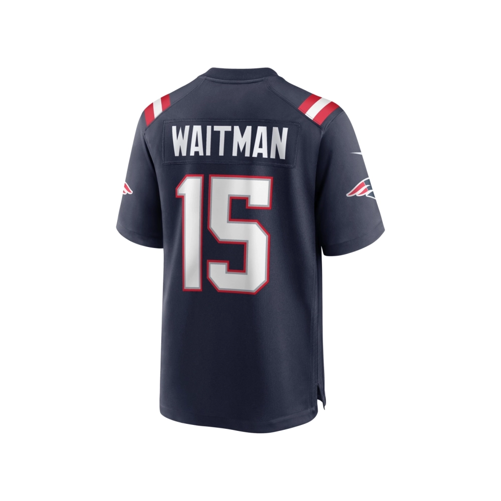 Mens New England Patriots Corliss Waitman Navy Game Jersey