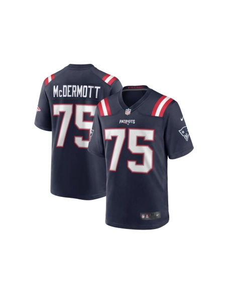 Mens New England Patriots Conor McDermott Navy Home Game Player Jersey