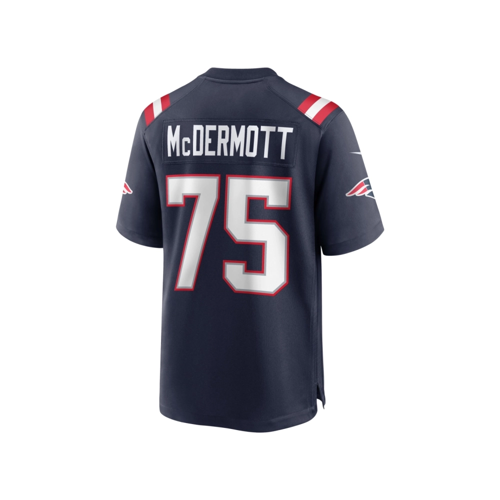 Mens New England Patriots Conor McDermott Navy Home Game Player Jersey