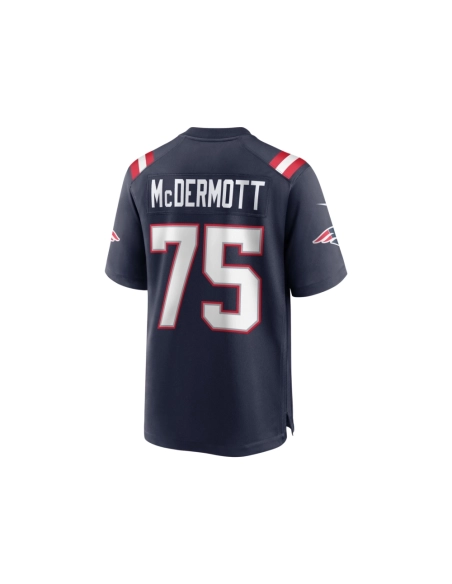 Mens New England Patriots Conor McDermott Navy Home Game Player Jersey