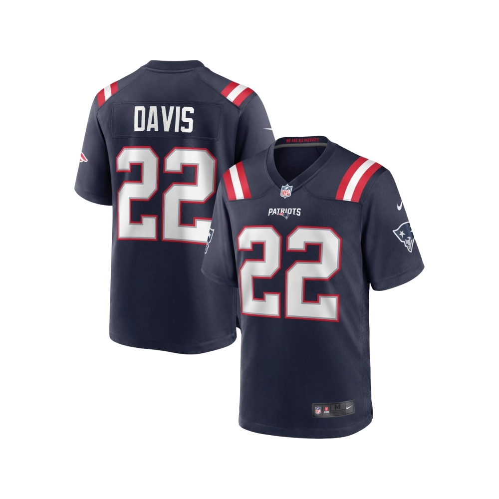 Mens New England Patriots Cody Davis Navy Game Jersey