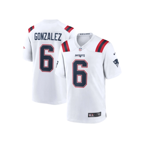 Mens New England Patriots Christian Gonzalez White Game Jersey